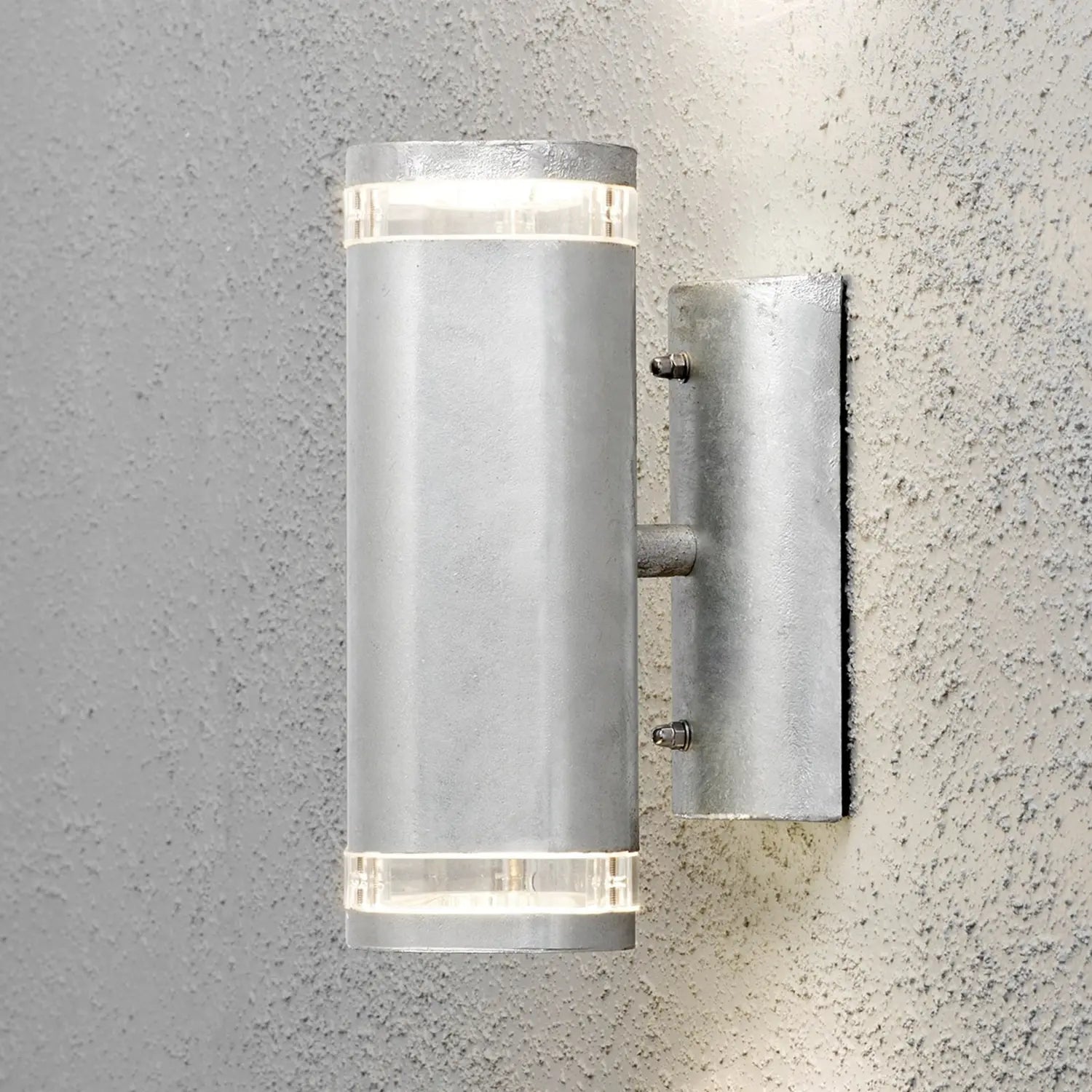 B-Ware Konstsmide Außenwandleuchte Wandlampe Modena 2fl Grau Outdoor Beleuchtung