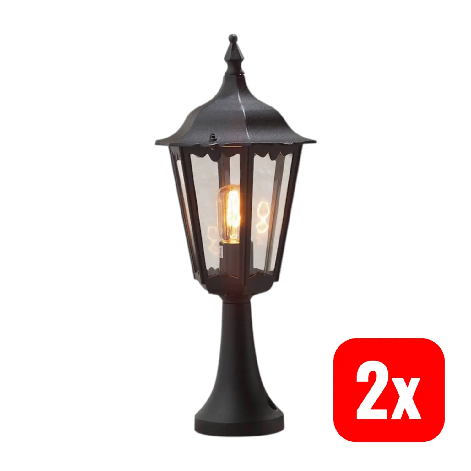 B-Ware Konstsmide Firenze 7214 750 Außenstandleuchte 55 Cm 100 W E27 Schwarz 2 Stück