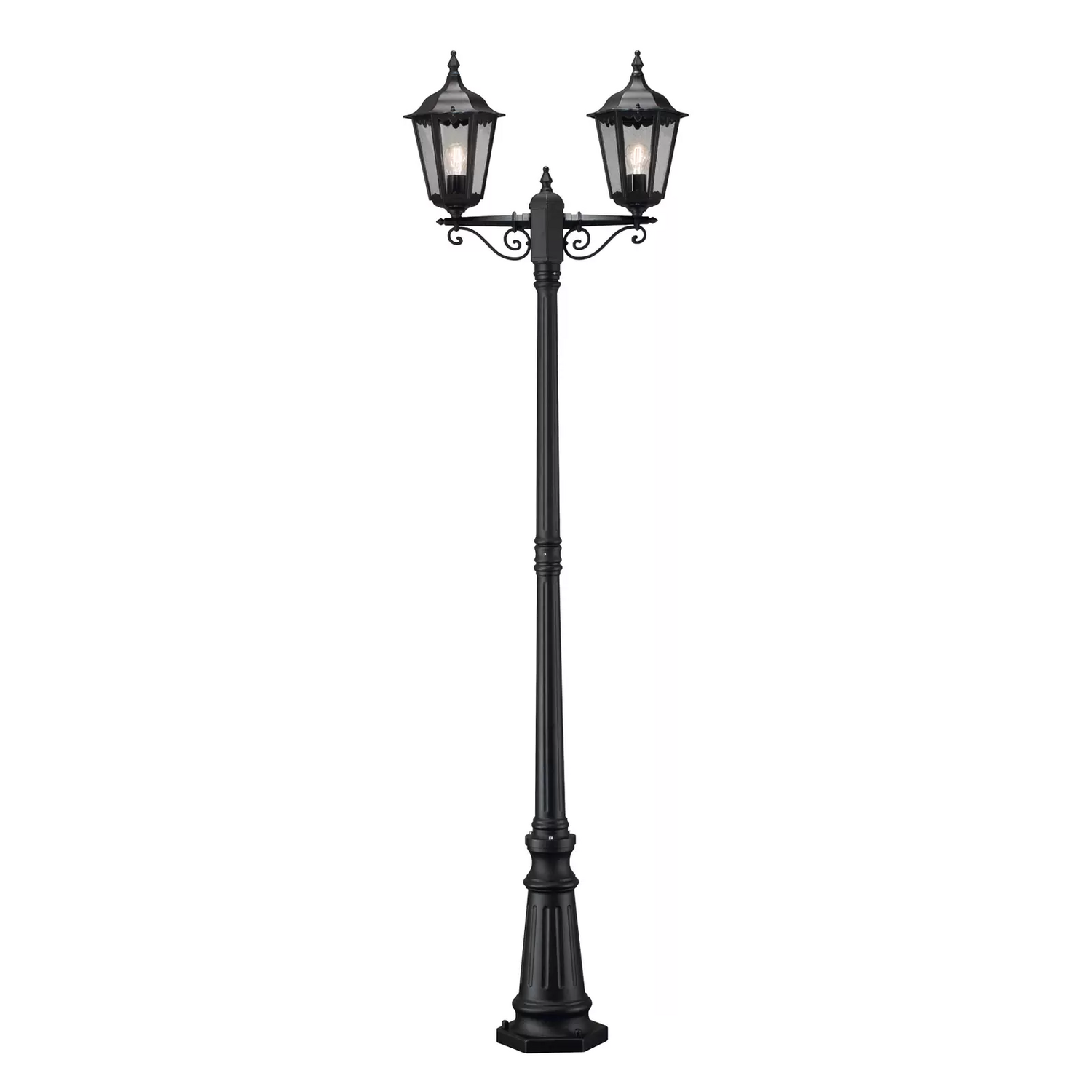 B-Ware Konstsmide Mastleuchte Firenze Stehlampe Straßenlaterne Lampe 2 Flammig Schw67