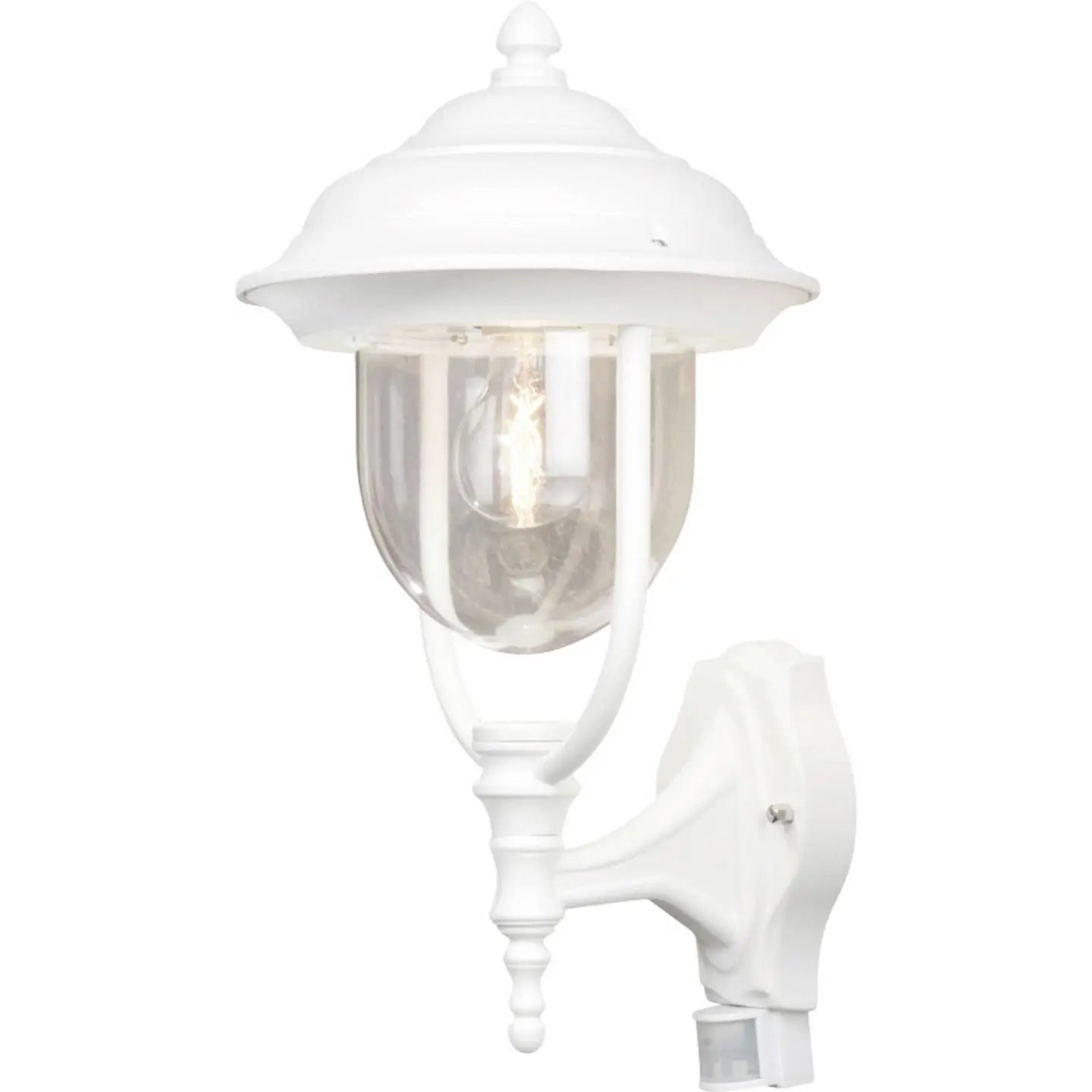 B-Ware Konstsmide Außenwandleuchte Wandlampe Bewegungsmelder Parma Weiß E27 Led Weiß