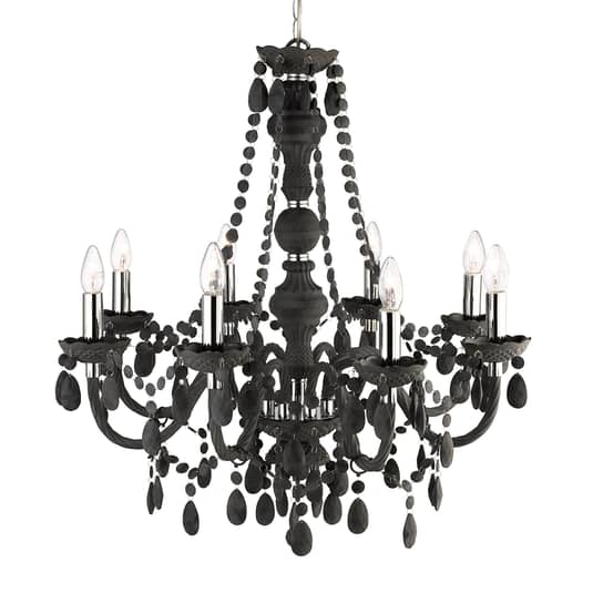 B-Ware Searchlight Kronleuchter Marie Therese Leuchte Lampe E14 Dunkelgrau Achtflammig