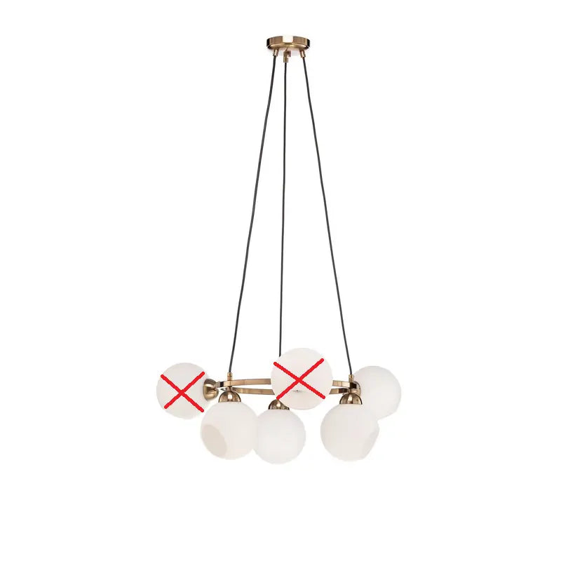 B-Ware Kronleuchter Ramella Messing Antik 6 Flammig Deckenlampe Lampe Siehe Text/Foto