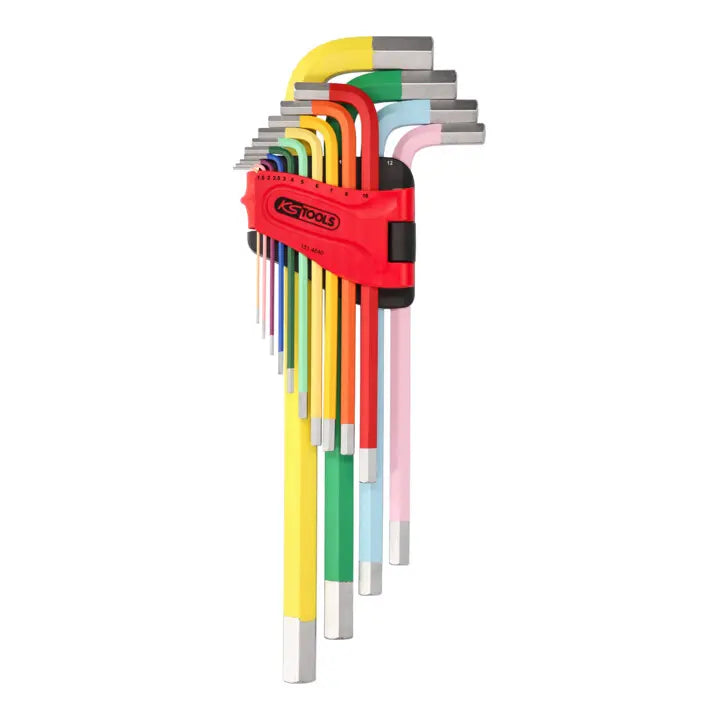 B-Ware Ks Tools Winkelschlüsselsatz Innensechskant Set Extra Lang Farbcodiert 14 Teilig
