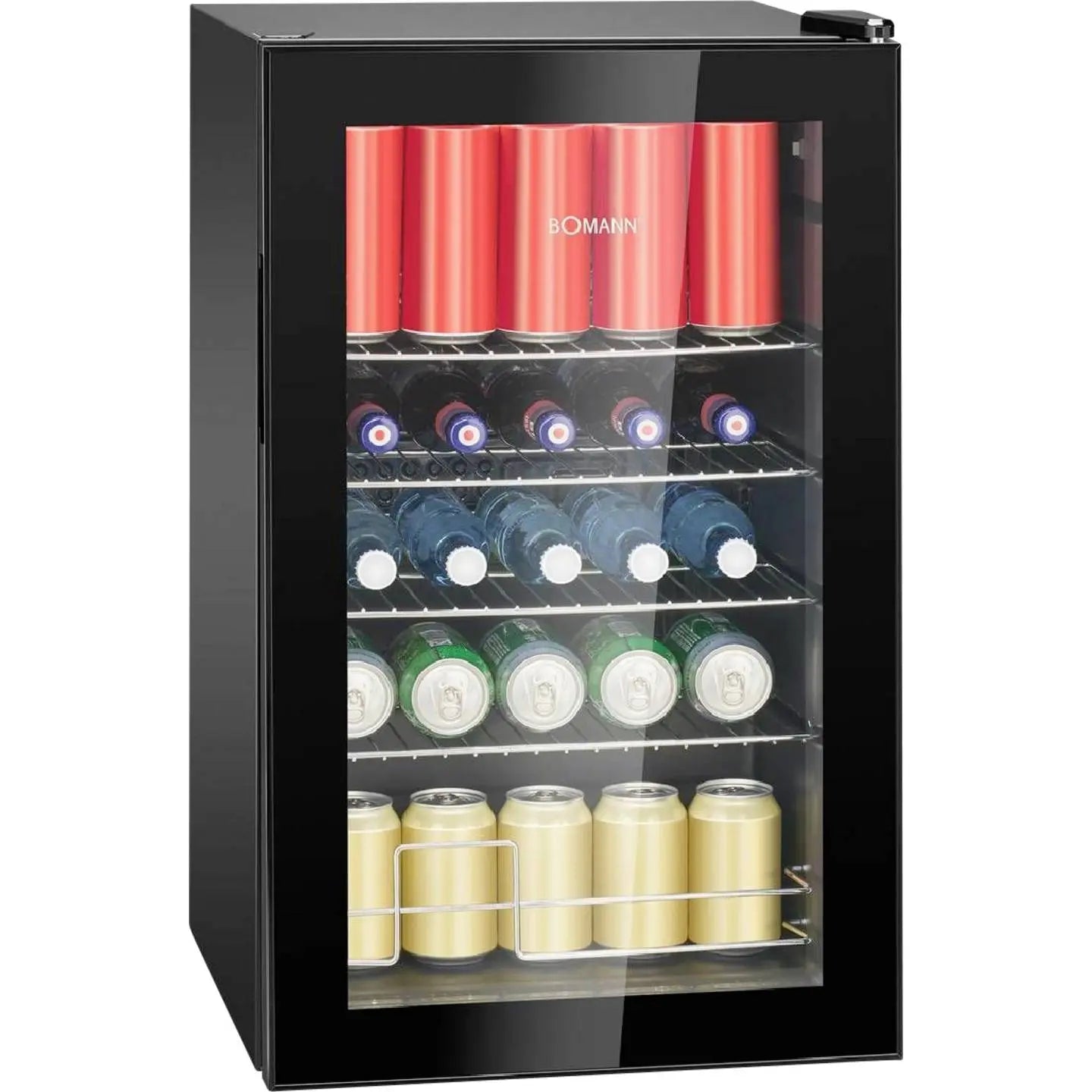 B-Ware Bomann Glas Kühlschrank Kühler Schwarz 43cm E 63 L Getränkekühler Ksg 7287 74,5cm
