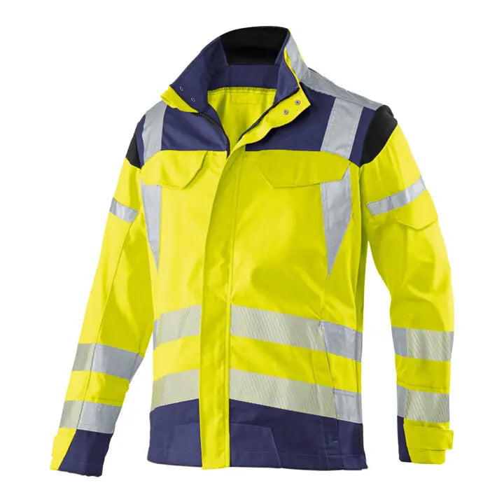 B-Ware Kübler Jacke Blouson Warnschutz Psa Reflect Iq Warngelb Dunkelblau Größe 52