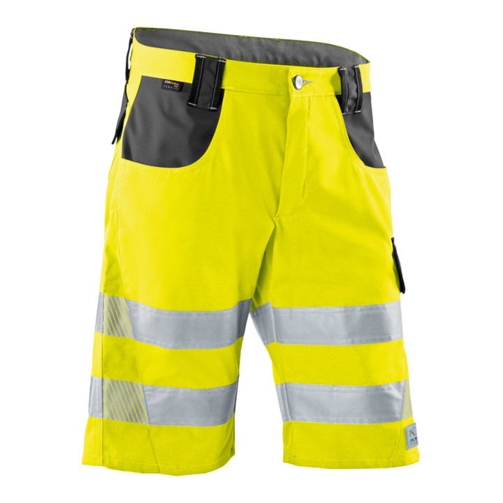B-Ware Kübler Psa Shorts Arbeitshose Reflectiq Shorts 2307 Warngelb Anthrazit 46