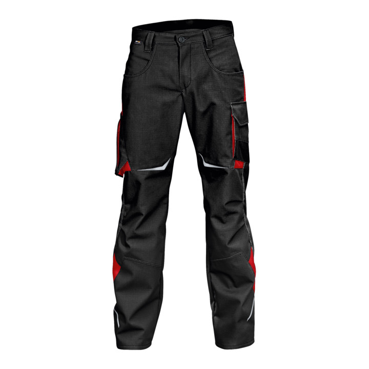 B-Ware Kübler Hose Arbeitshose Bundhose Schwarz Mittelrot Größe 102 Knieschutztaschen