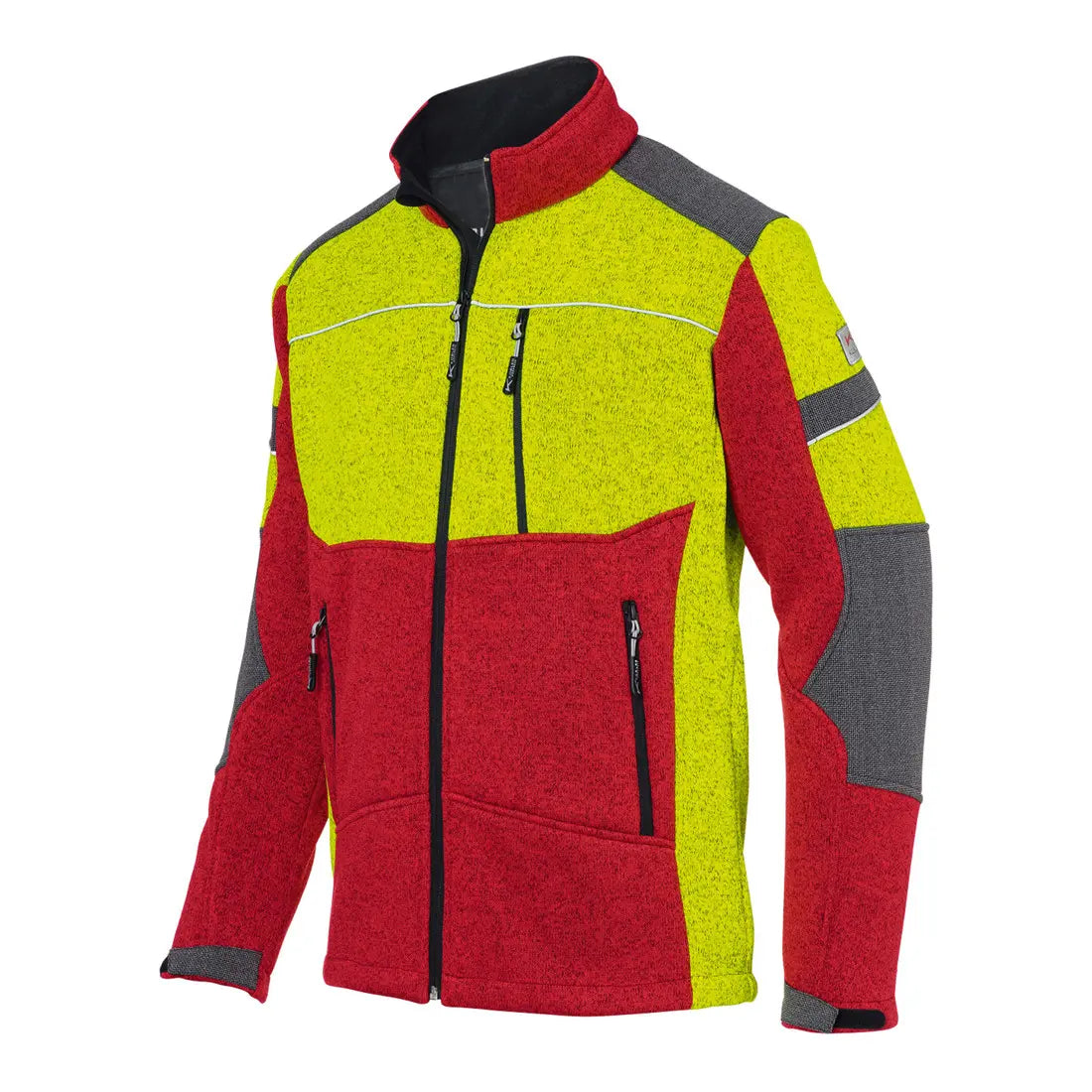 B-Ware Kübler Strickjacke Jacke Form 1650 Forest 3 Xl Rot Gelb Polyester Größe 3 Xl