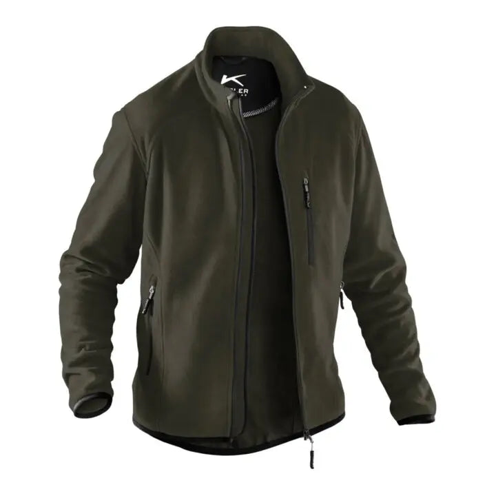 B-Ware Kübler Jacke Arbeitsjacke Oliv M Polyester Fleece Reißverschluss Wetterjacke
