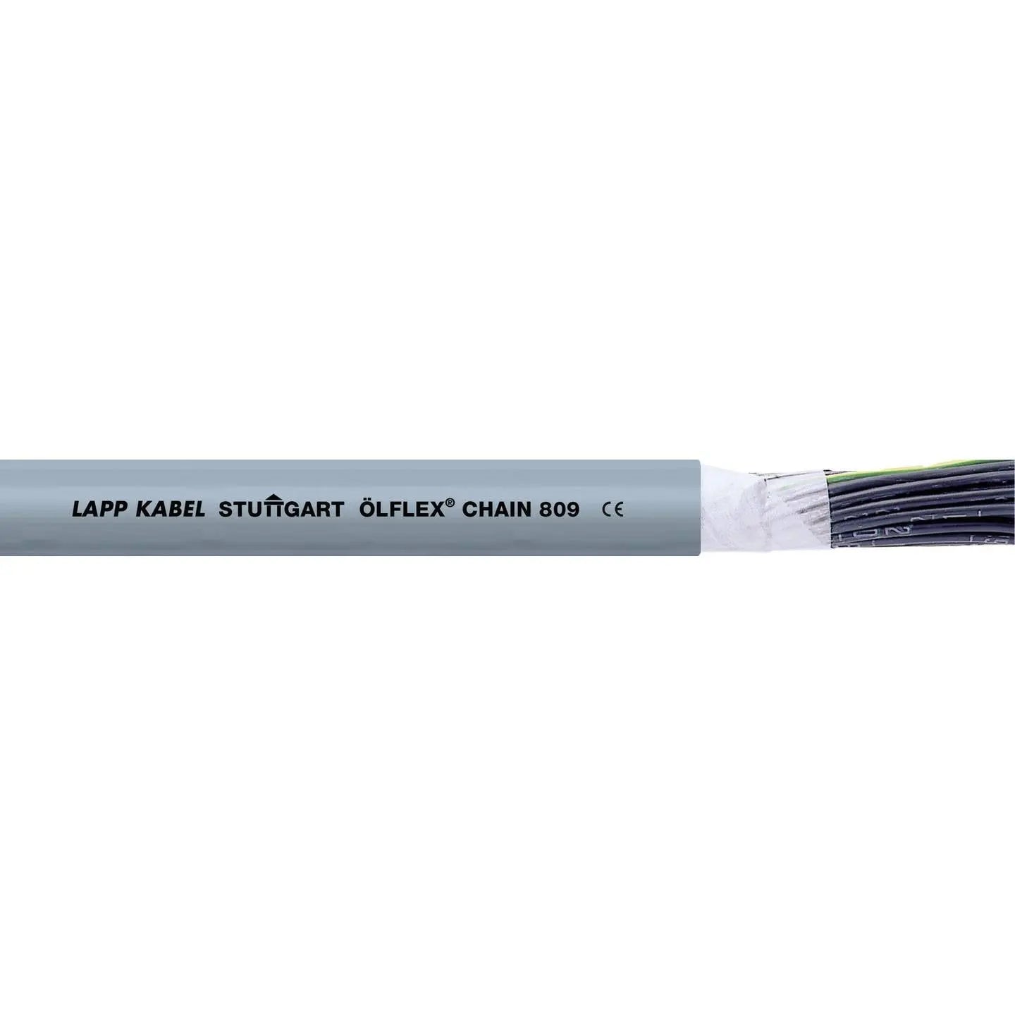 B-Ware Lapp Schleppkettenleitung Steuerleitung ölflex Chain 809 Grau 4 G 0.5 Mm² 100 M