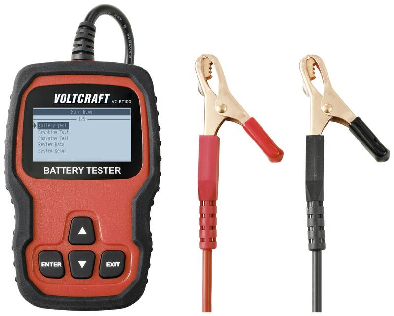 B-Ware VOLTCRAFT VC-BT100 Kfz-Batterietester 12 V 24 V KFZ-Zubehör Batterie-Zubehör