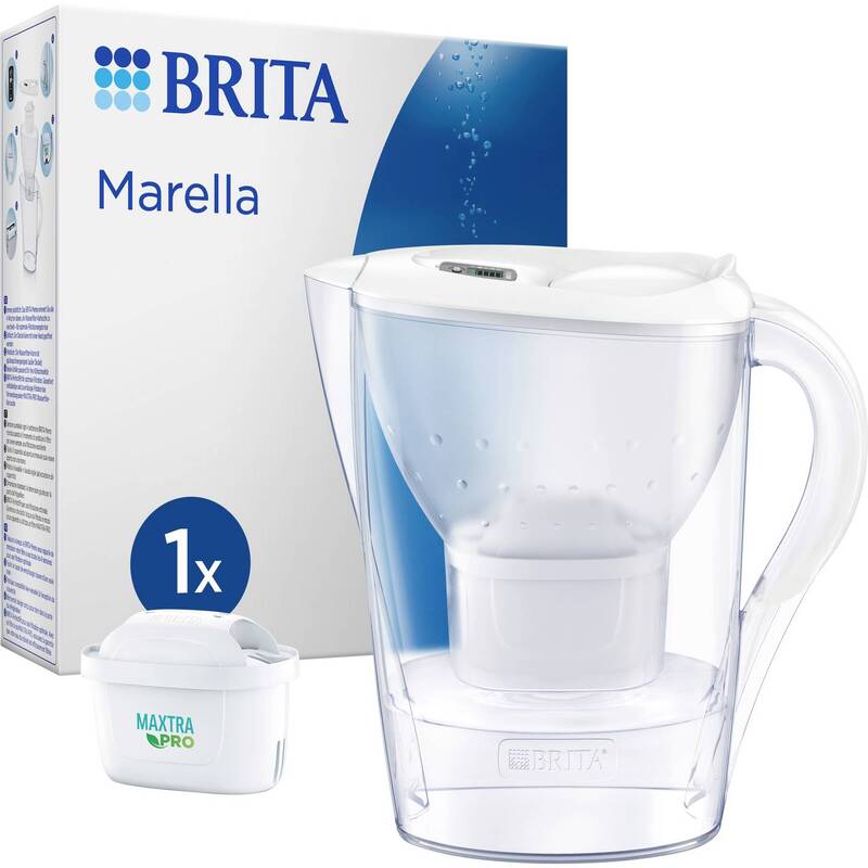 B-Ware Brita Wasserfilterkanne Filter Marella Weiß Filterkartusche Maxtra Pro All-in-1