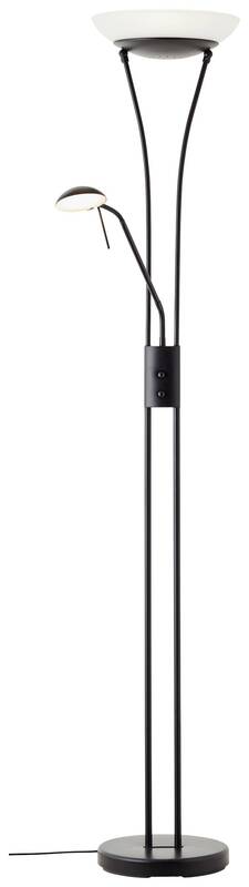 B-Ware Brilliant Finn LED Deckenfluter mit Lesearm schwarz dimmbar 2500 Lumen