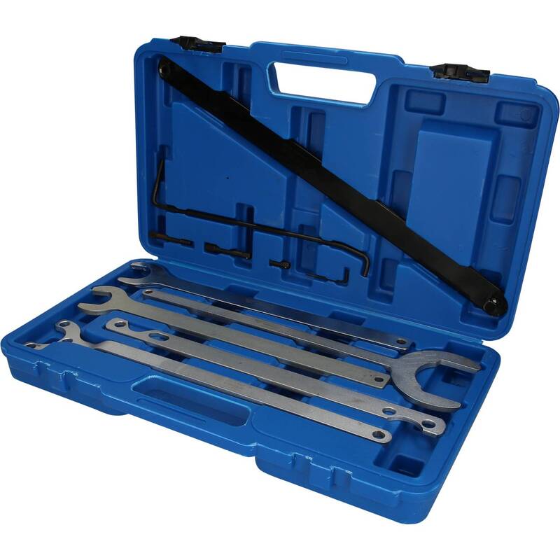 B-Ware Brilliant Tools Lüfter-Naben-Schlüssel Satz Visco-Kupplung Adapter 11-tlg