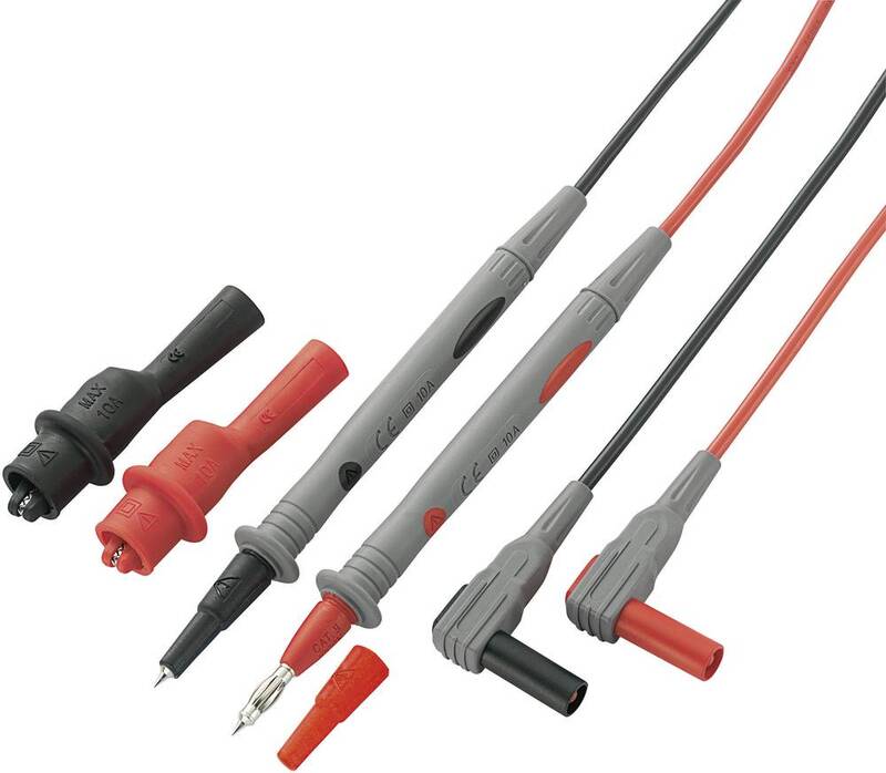 B-Ware Voltcraft Sicherheits Messleitungs Set MS-4 1.2 m CAT IV 600 V Schwarz Leitung