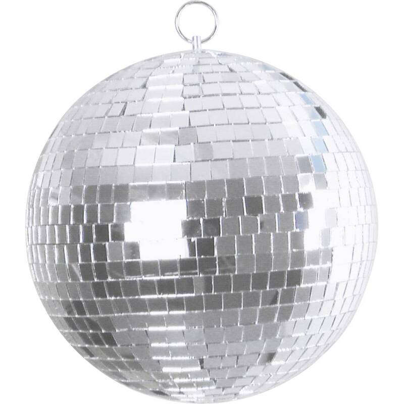 B-Ware Eurolite Spiegelkugel Discokugel 20cm Silberglänzend Kunststoffkern Spiegelkugel