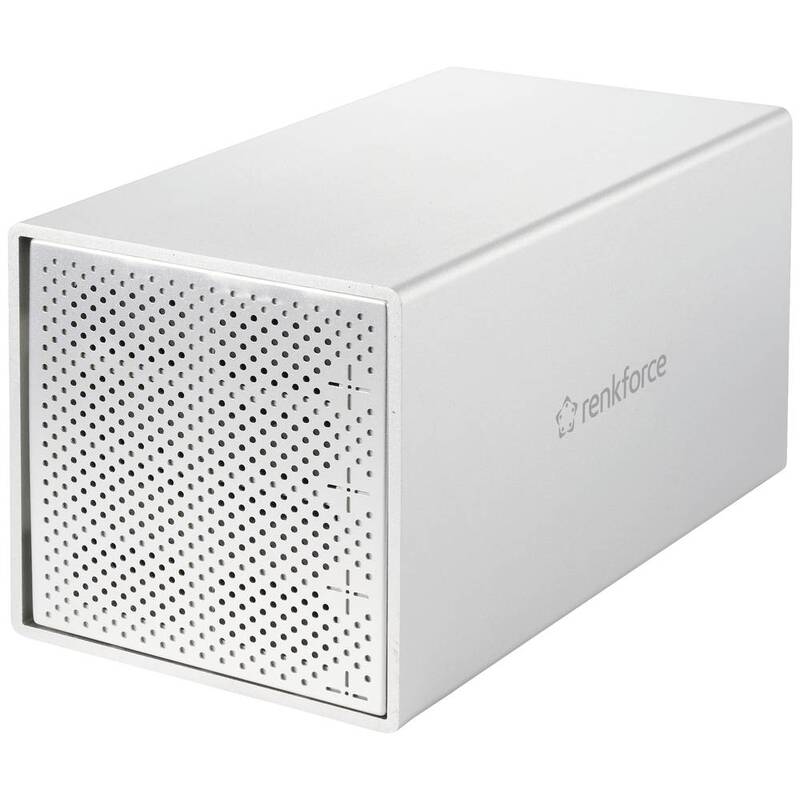 B-Ware Renkforce RF-5587610 SATA-Festplatten-Gehäuse Anzahl Festplatteneinschübe: 4 Bay