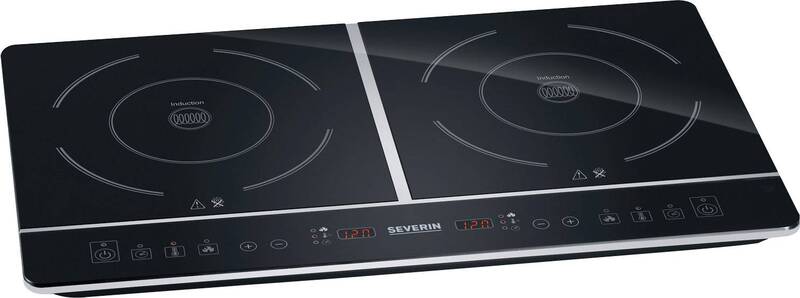B-Ware Severin DK 1031 Doppel-Induktionsplatte 3400W 2 Kochfelder Touch-Bedienung sc...