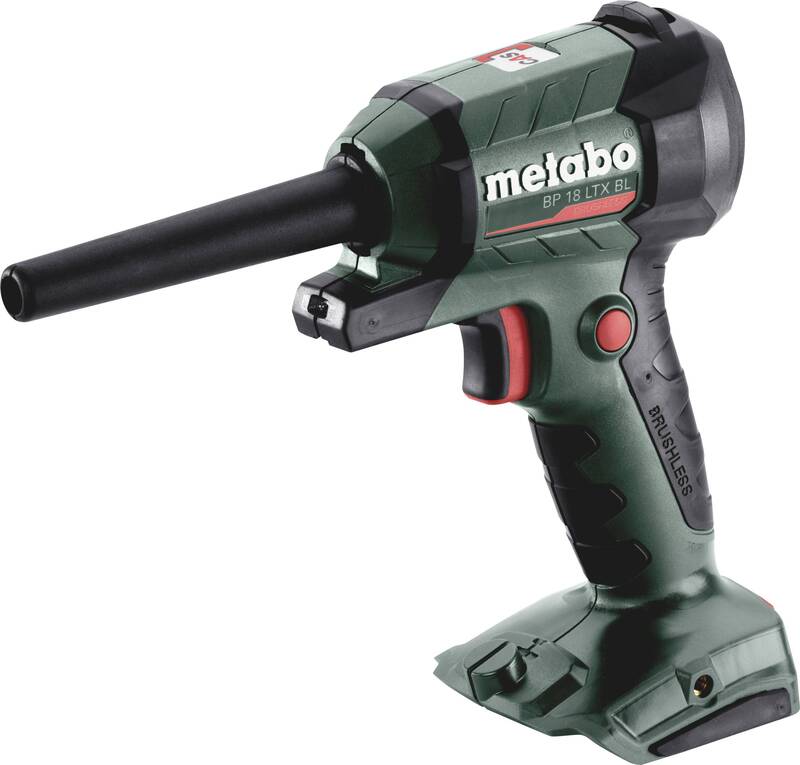B-Ware Metabo BP 18 LTX BL Akku-Blaspistole 18V 122m/s 400g mit Düsensatz schwarz