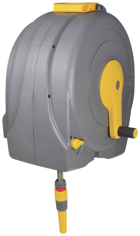 B-Ware Hozelock Gartenschlauchaufroller Fast Reel 40 m 1/2 Zoll Grau Gelb Kunststoff