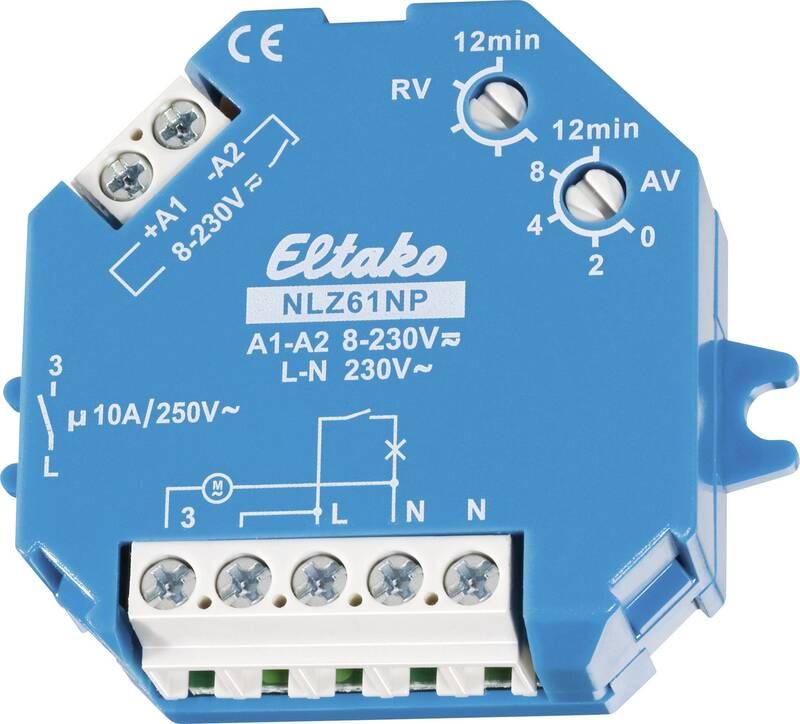 B-Ware Eltako NLZ61NP-UC Nachlaufschalter Unterputz Schalter Schaltknopf Einbau 230 V