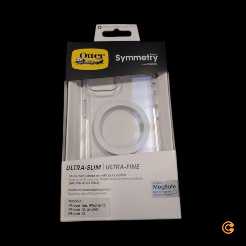 B-Ware OtterBox Symmetry Clear MagSafe Apple iPhone 16e/ iPhone 15/ iPhone 14/ iPhone 13 (6.1') Case Clear - (77-98189), Antimicrobial, 7 Years Warranty 77-9