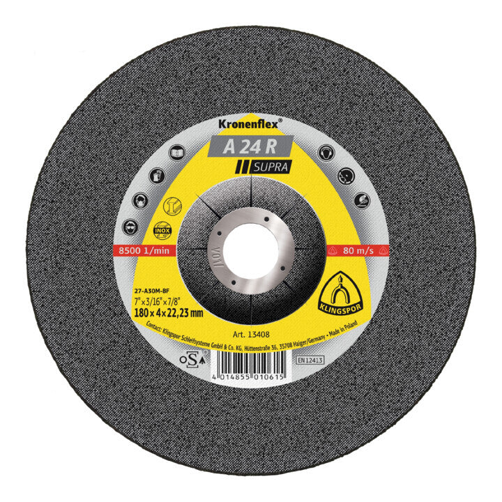 B-Ware Klingspor A 24 R Schruppscheiben 230x6x22,23mm für Winkelschleifer