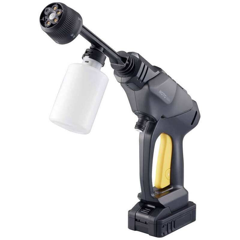B-Ware HOTO Mitteldruckreiniger QWXCJ001 24 bar 180 L/h mobil 200 W Akku 6 m Schlauch
