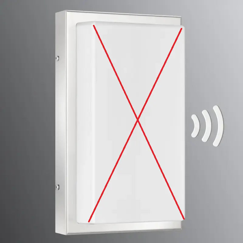 B-Ware Lcd Außenwandleuchte Julea Edelstahl Bewegungsmelder Außenlampe Siehe Text/Foto