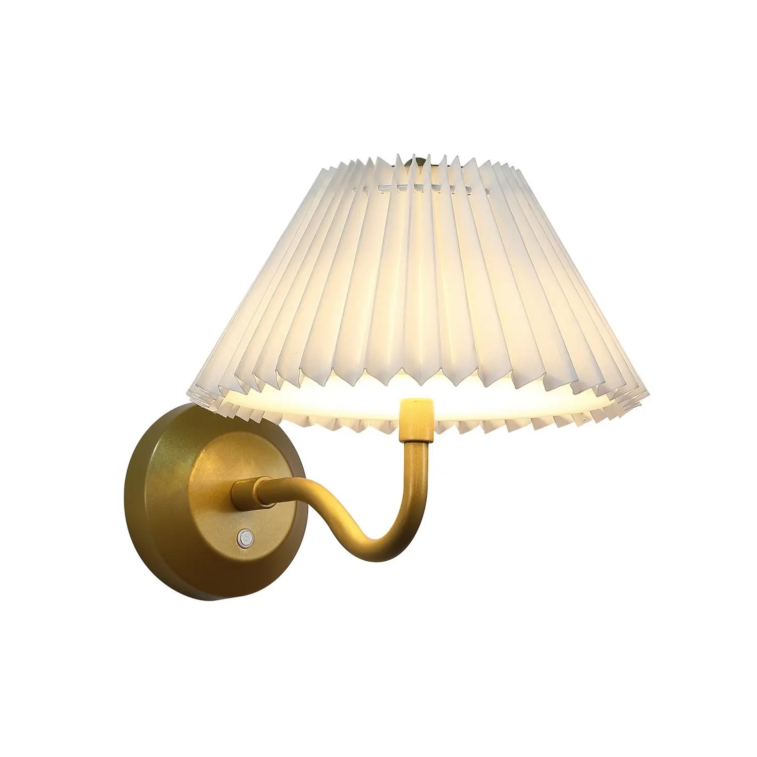 B-Ware Searchlight Wandlampe Wandleuchte Led Akku Lampe Danish Goldfarben Metall 2520