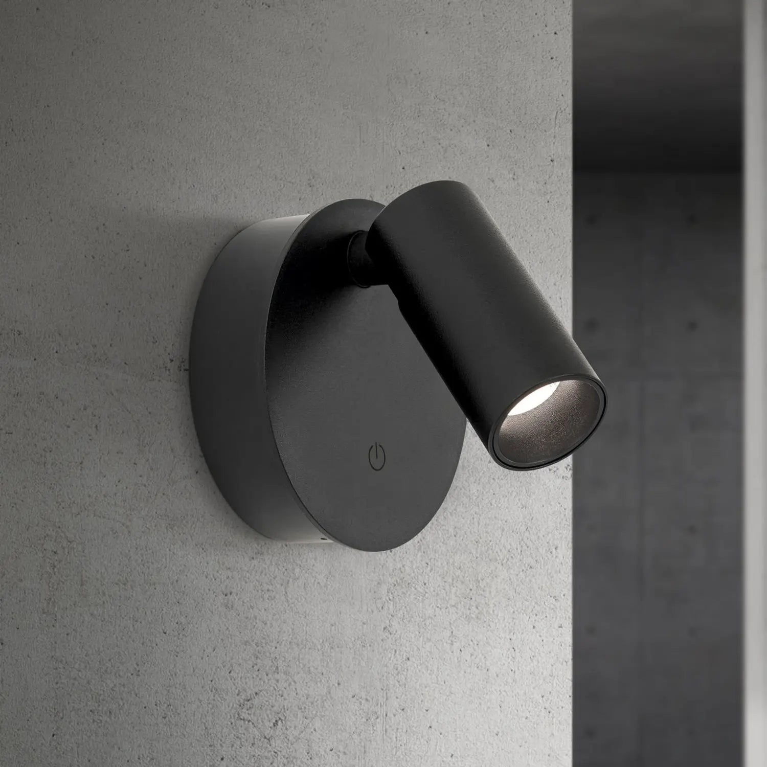 B-Ware Wandstrahler Leuchte Luxy Led Akku Cct Dimmer Schwarz Aluminium