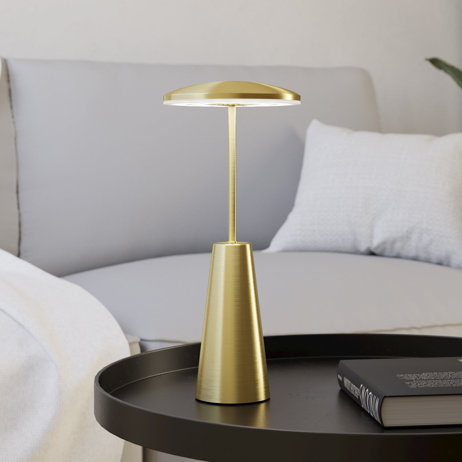 B-Ware Leuchte Lampe Eglo Akkuleuchte Tischleuchte Piccola Messing Usb Höhe 28cm Ip54