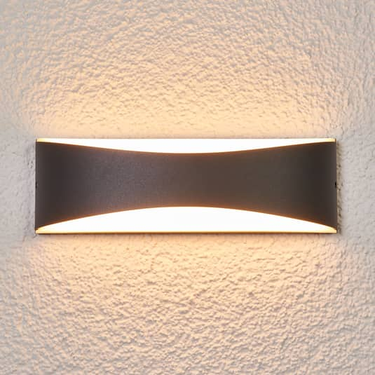 B-Ware Lucande Led Außenwandleuchte Akira Anthrazit Gartenleuchte Terrassenleuchte Led