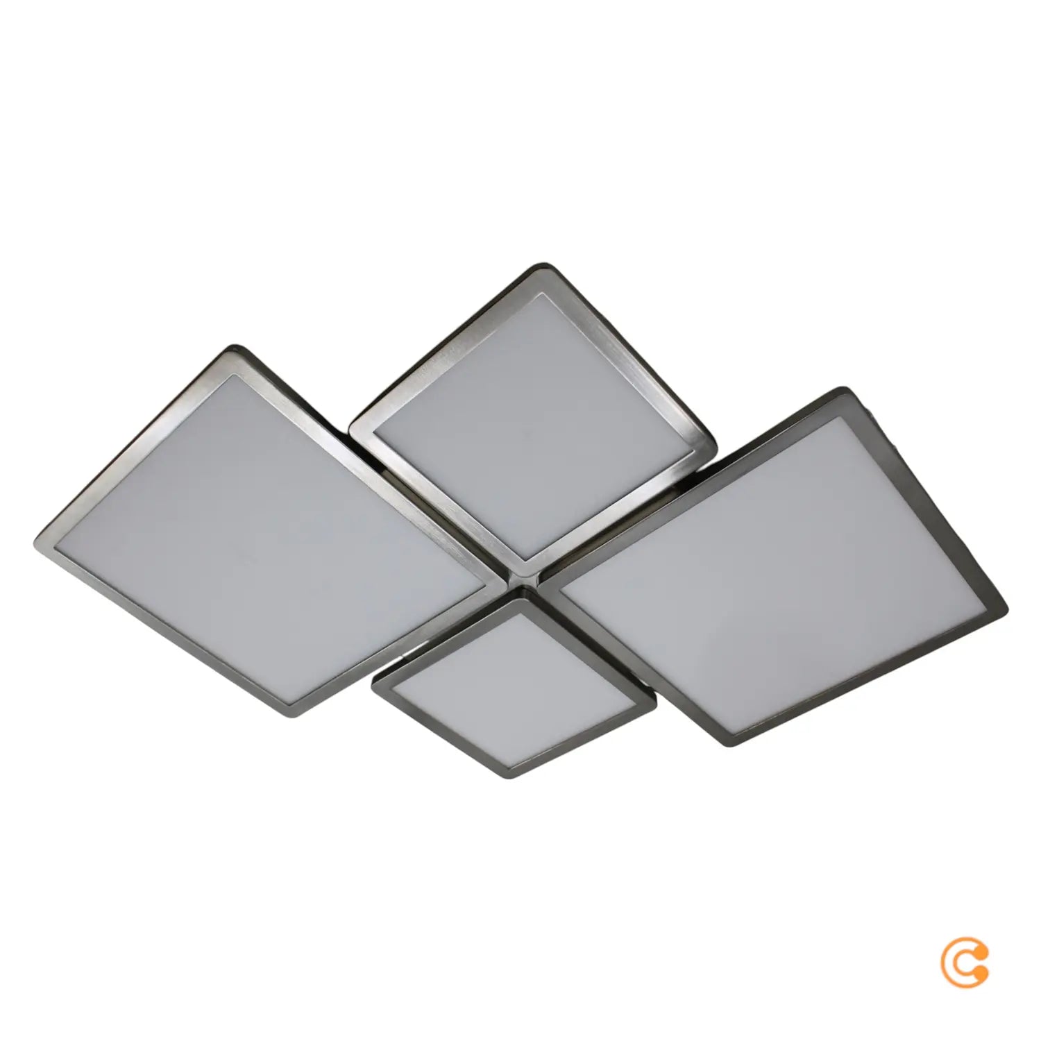 B-Ware Led Deckenlampe Aileen Deckenleuchte Leuchte Nickel Matt Quadrat Easydim