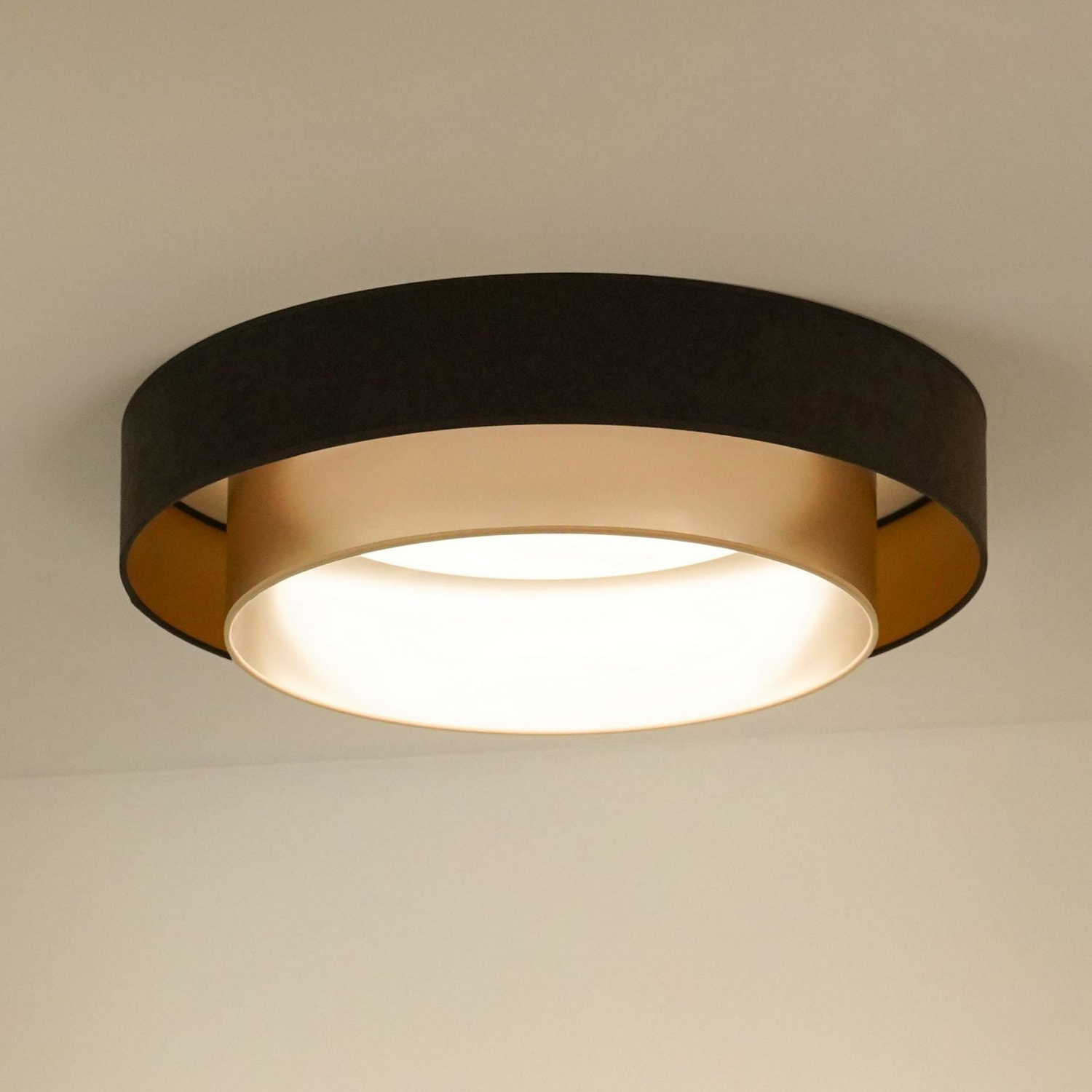 B-Ware Luneta Led Deckenlampe Leuchte Deckenleuchte Braun Gold ø 60 Cm 3 Step Dim