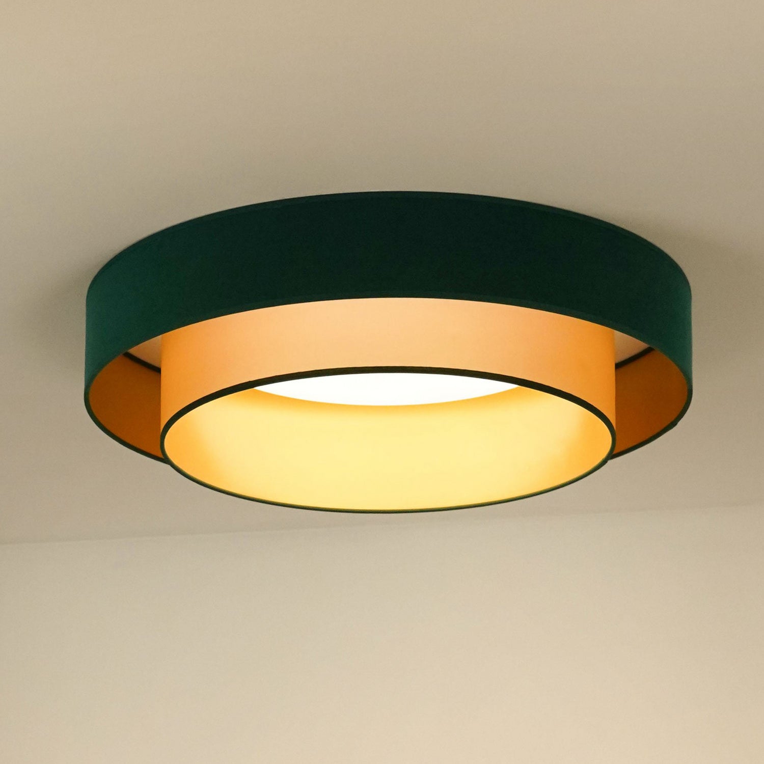 B-Ware Duolla Led Deckenlampe Luneta Deckenleuchte Lampe Grün Gold ø 60 Cm