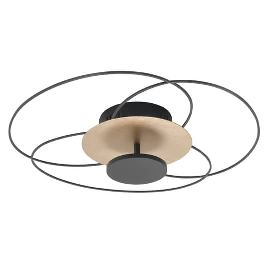 B-Ware High Light Led Deckenleuchte Fiore Deckenlampe Deckenlicht 2.700 K Schwarz/Gold
