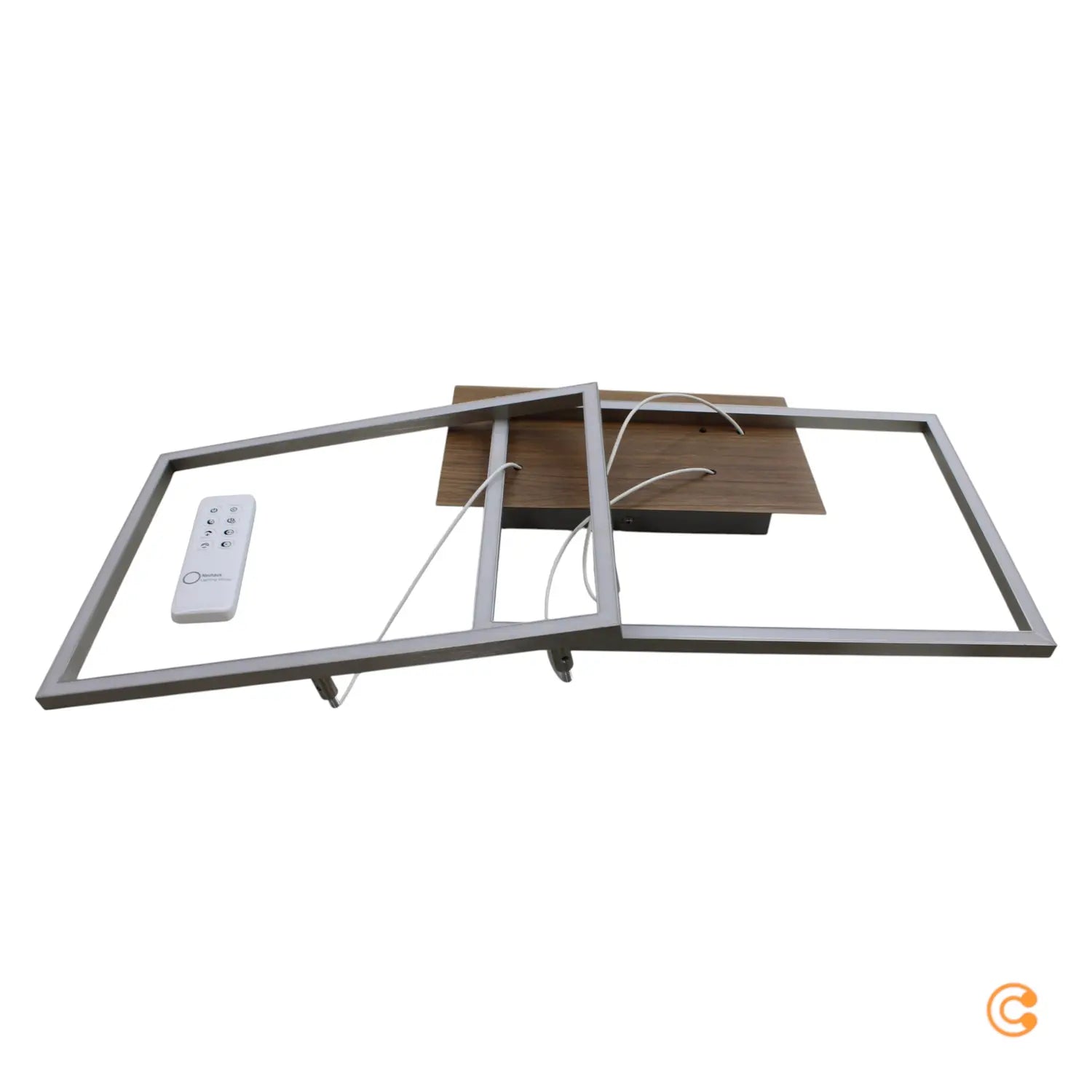 B-Ware Just Light Deckenleuchte Led Deckenlampe Iven Fernbedienung Dimmbar Stahl/Holz