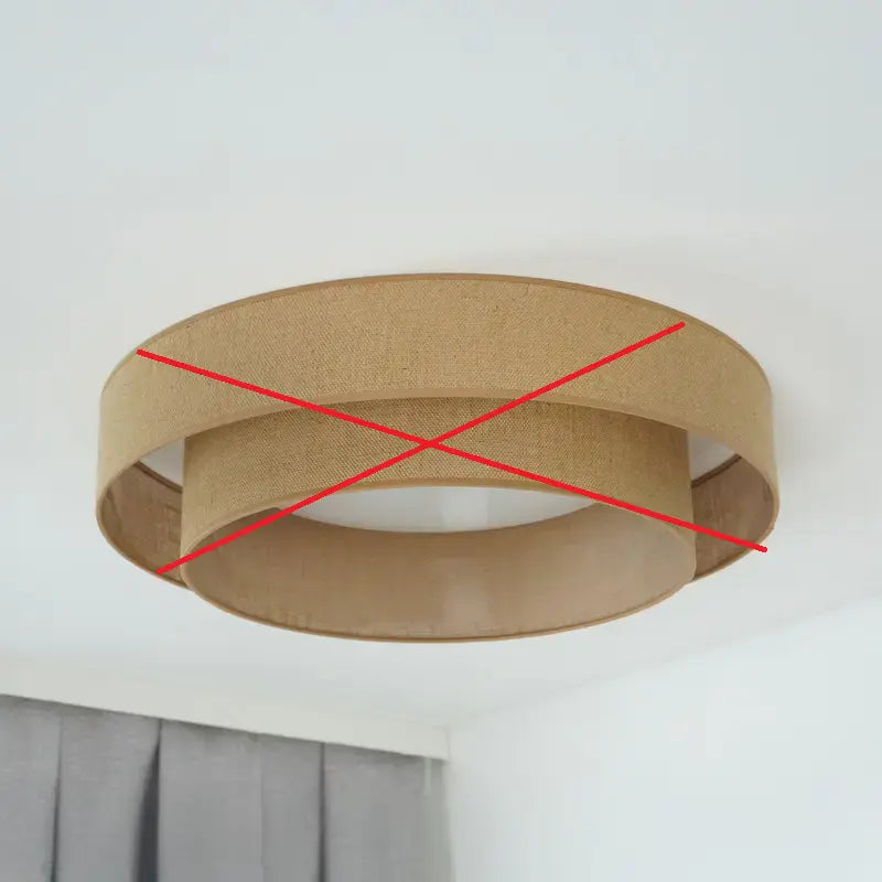B-Ware Duolla Luneta Led Deckenleuchte Lampe Braun Jute Siehe Text/Foto