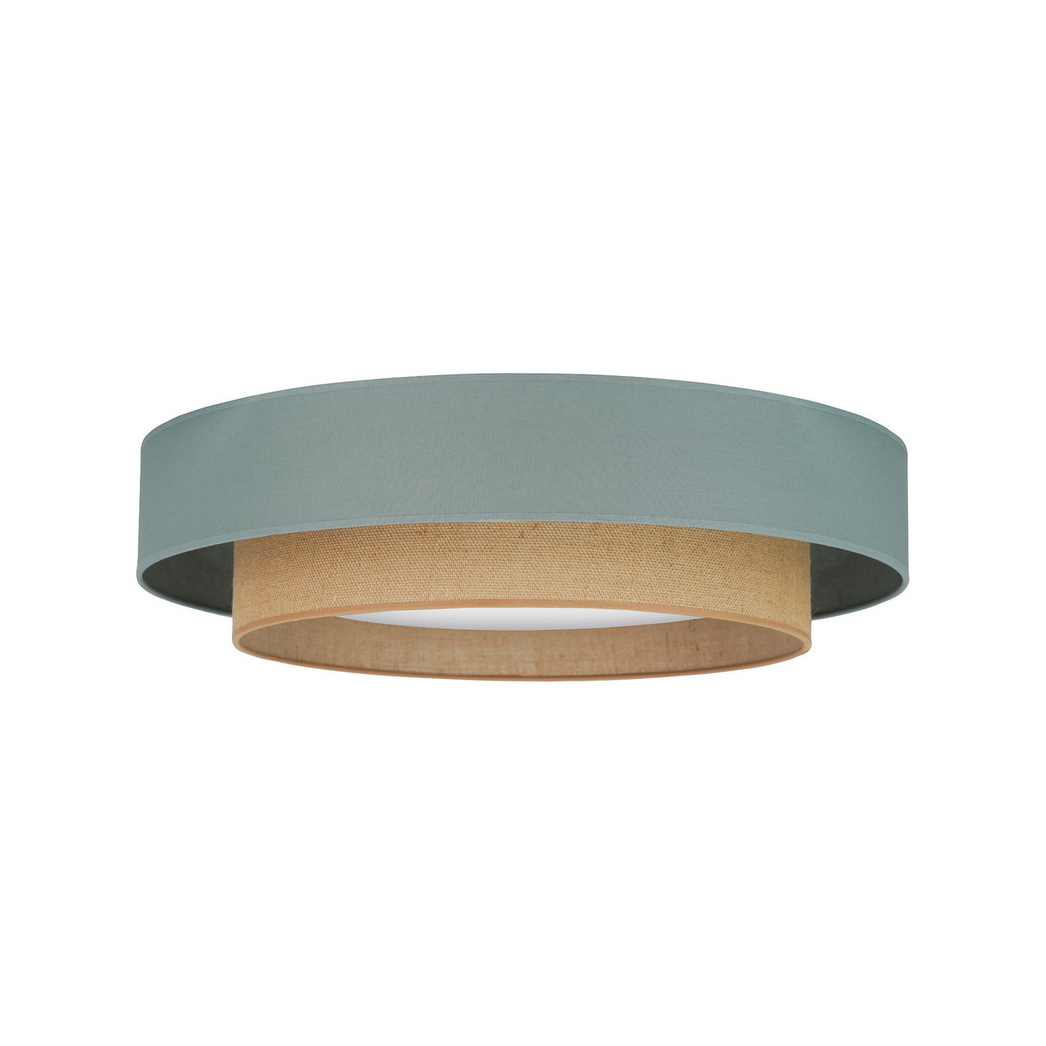 B-Ware Duolla Led Deckenleuchte Luneta Deckenlampe Salbei/Jute ø60cm 3 Step Dim La927
