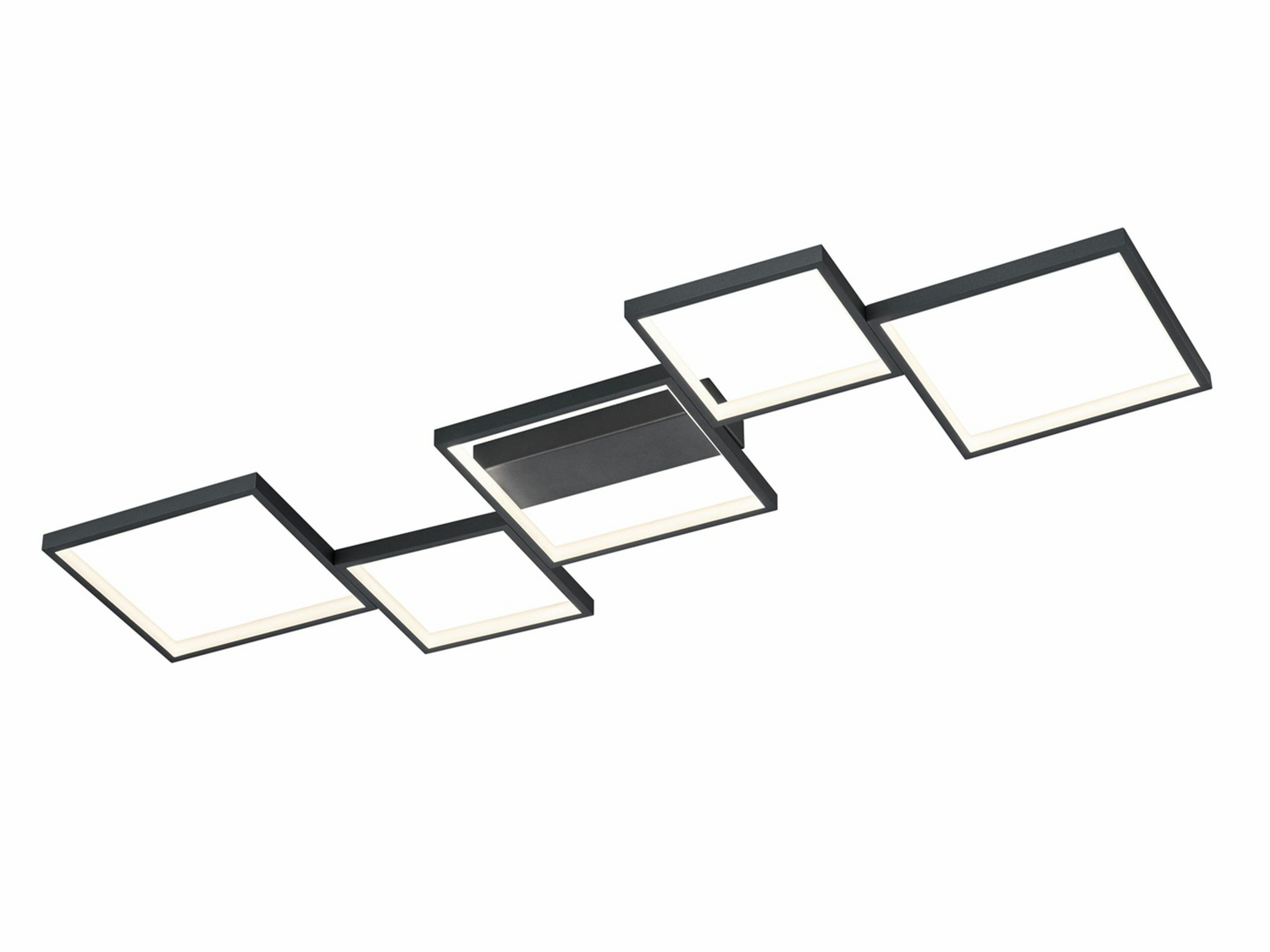 B-Ware Trio Led Deckenlampe Sorrento Deckenlampe Lampe Leuchte Schwarz Matt 120x48 Cm