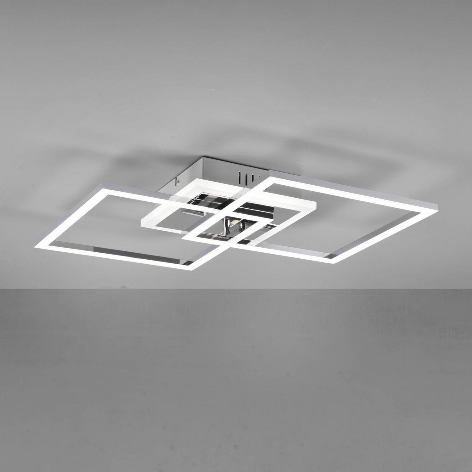 B-Ware Reality Leuchten Led Deckenleuchte Venida Quadratisch Chrom Deckenlampe Lampe