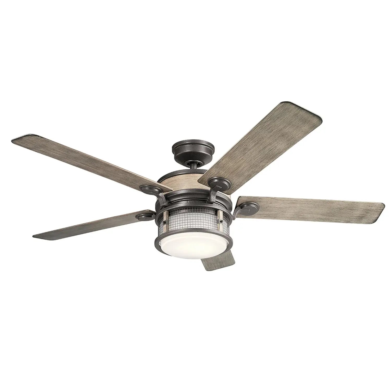 B-Ware Kichler Deckenventilator Ventilator Led Grau Weiss Abs Stahl Fernbedienung Ip44