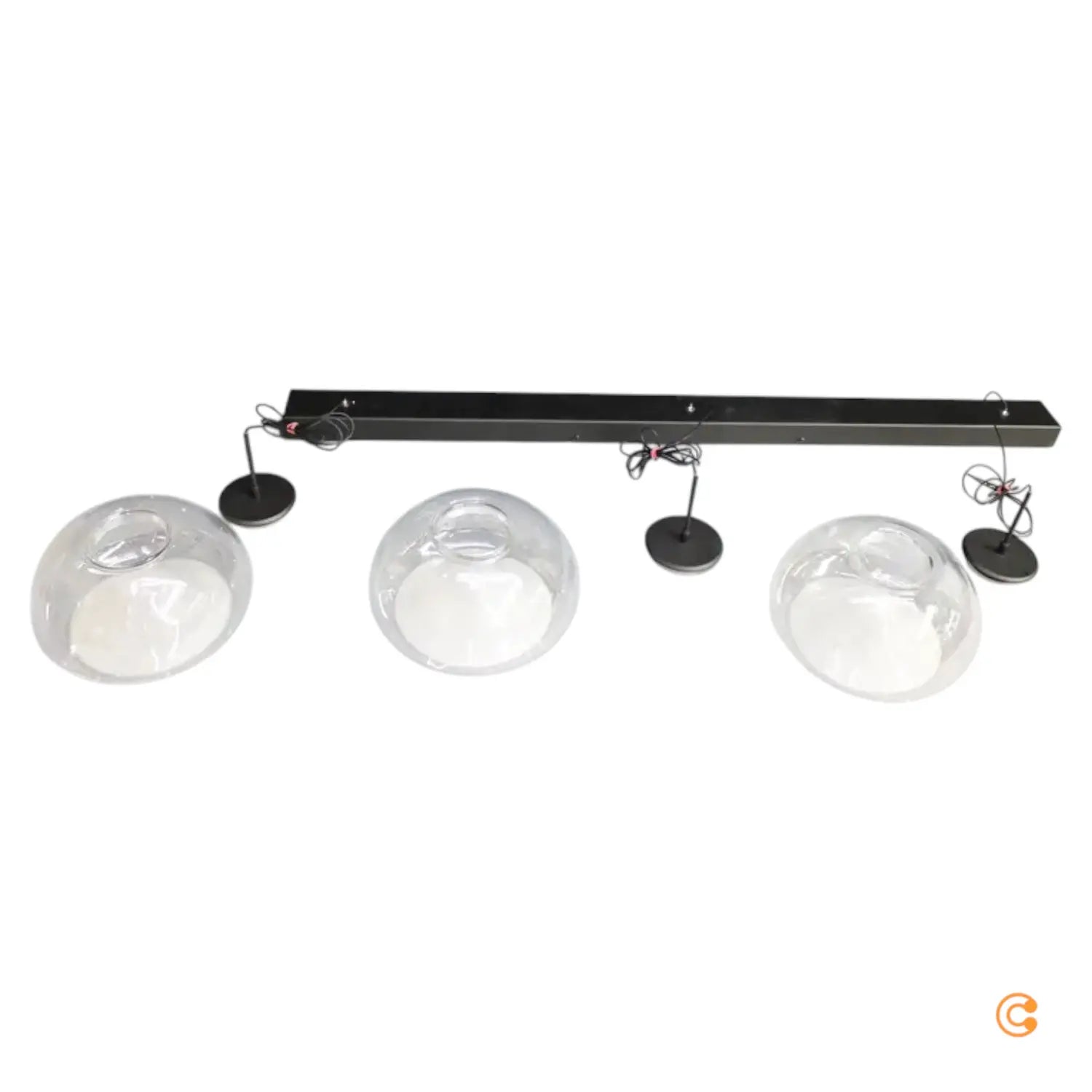 B-Ware Fabas Luce Led Hängeleuchte Pendelleuchte Brena Transparent 3 Flg. Dimmbar Cct