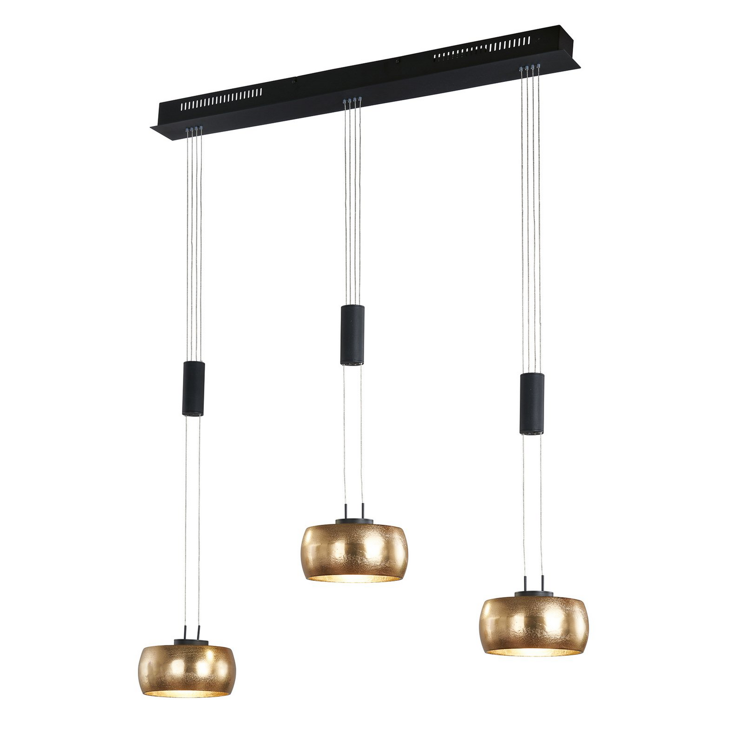 B-Ware Fischer Honsel Hängeleuchte Pendelleuchte Led Colette Gold Schwarz Dreiflammig