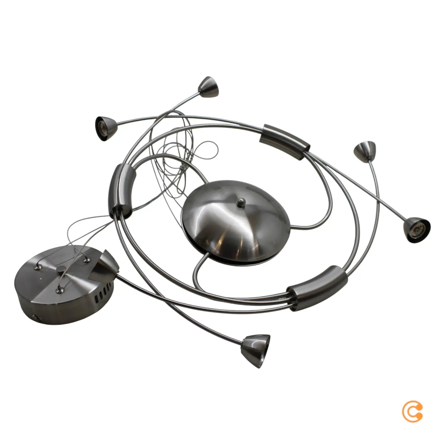 B-Ware Led Hängeleuchte Deyan Pendelleuchte Nickel Matt Wohnzimmer Esstisch 6 Flammig