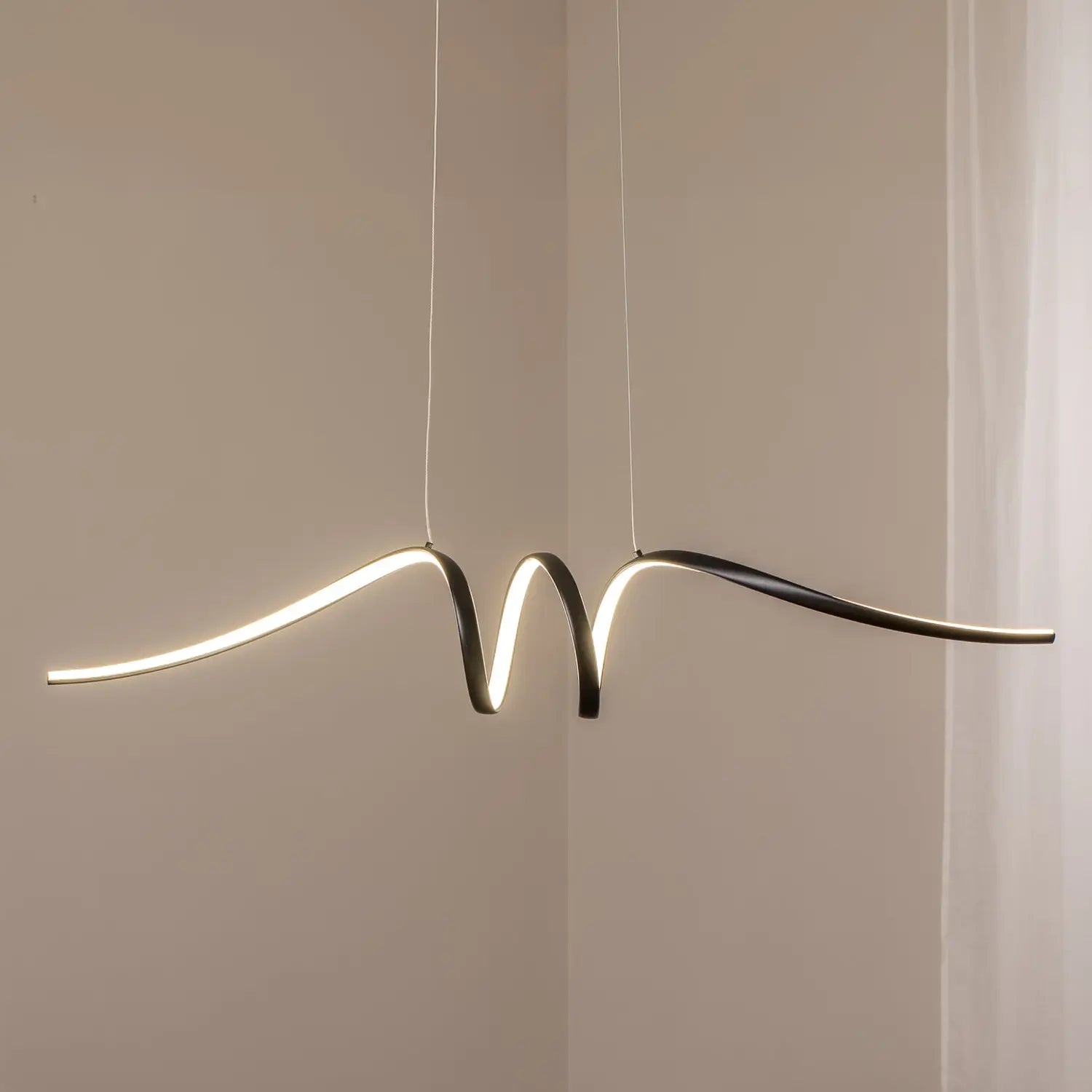 B-Ware Milagro Lighting Hängeleuchte Pendelleuchte Led Loop Metall Schwarz Chrom