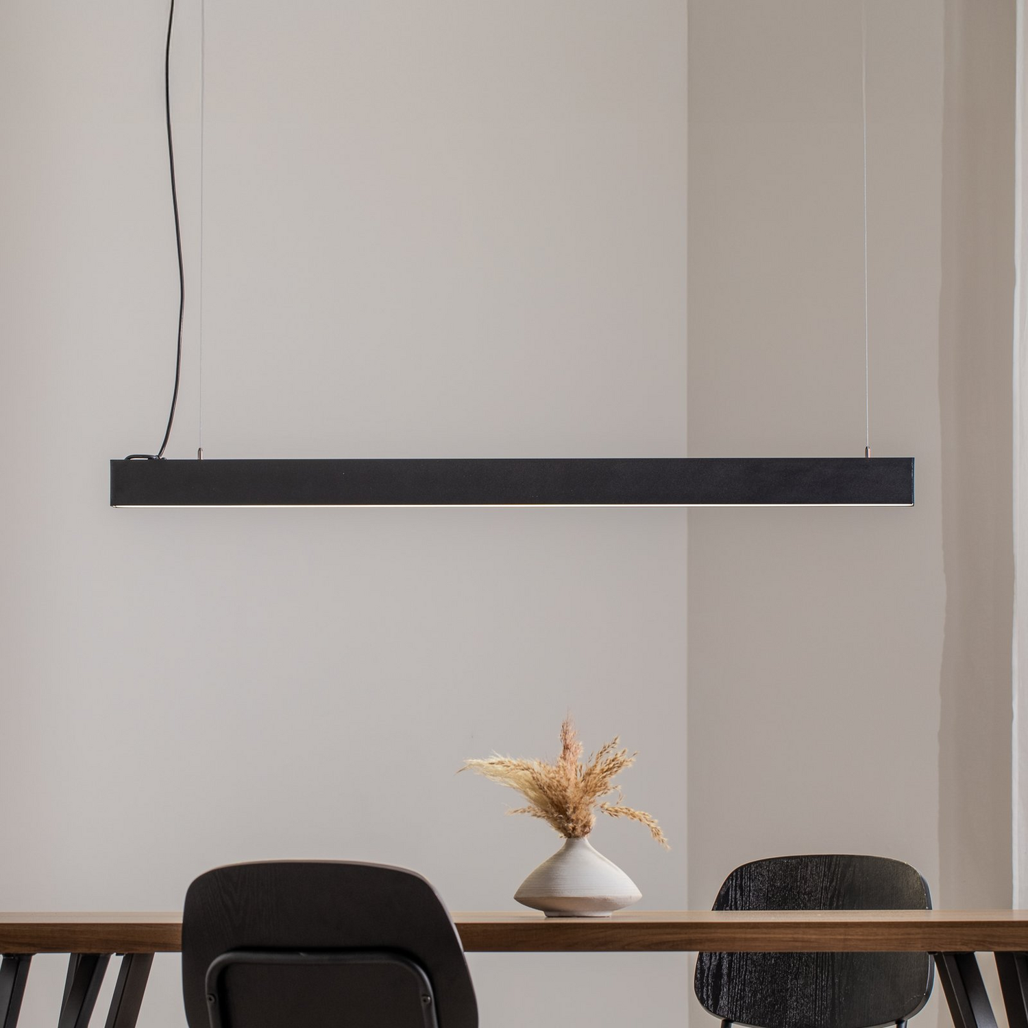 B-Ware Luxe Led Hängeleuchte Pendelleuchte Schwarz Metall 1125 Cm 4000 K