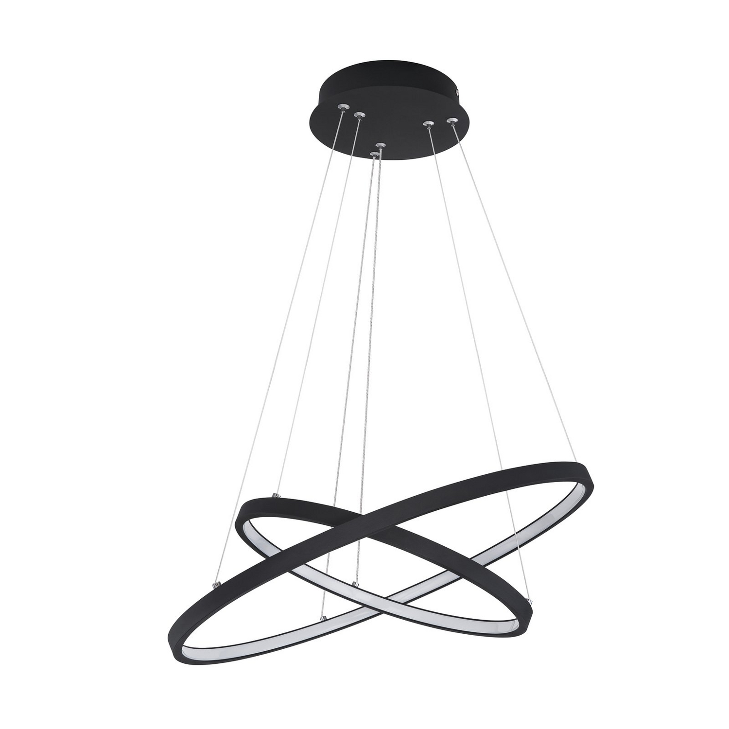 B-Ware Globo Led Hängeleuchte Ralph Zweiflammig Schwarz Deckenlampe Deckenleuchte Lampe