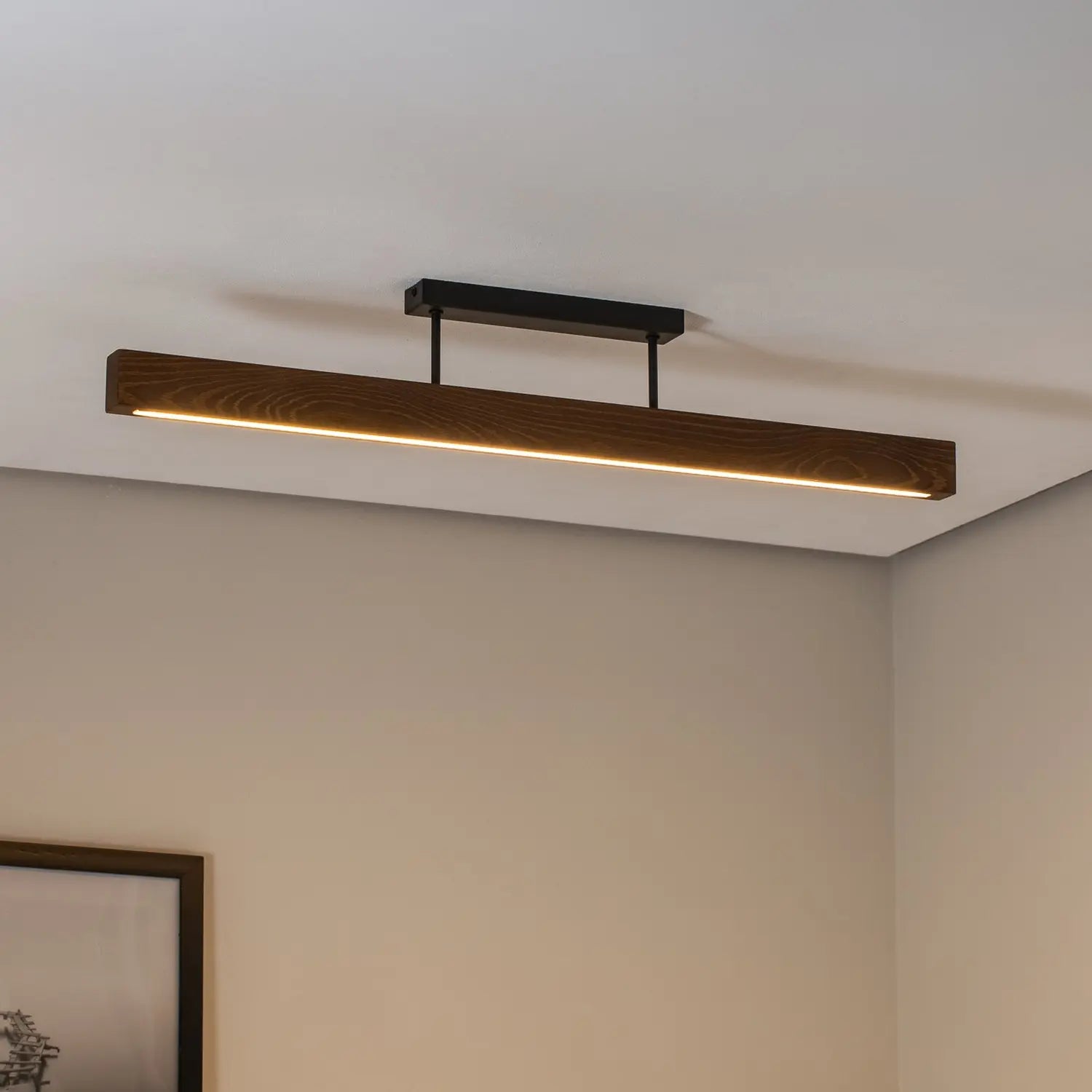 B-Ware Tk Lighting Led Holzdeckenleuchte Deckenlampe Teo Walnuss 96 Cm 3000 K